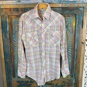 Vintage pearl snap western shirt Bronco brand